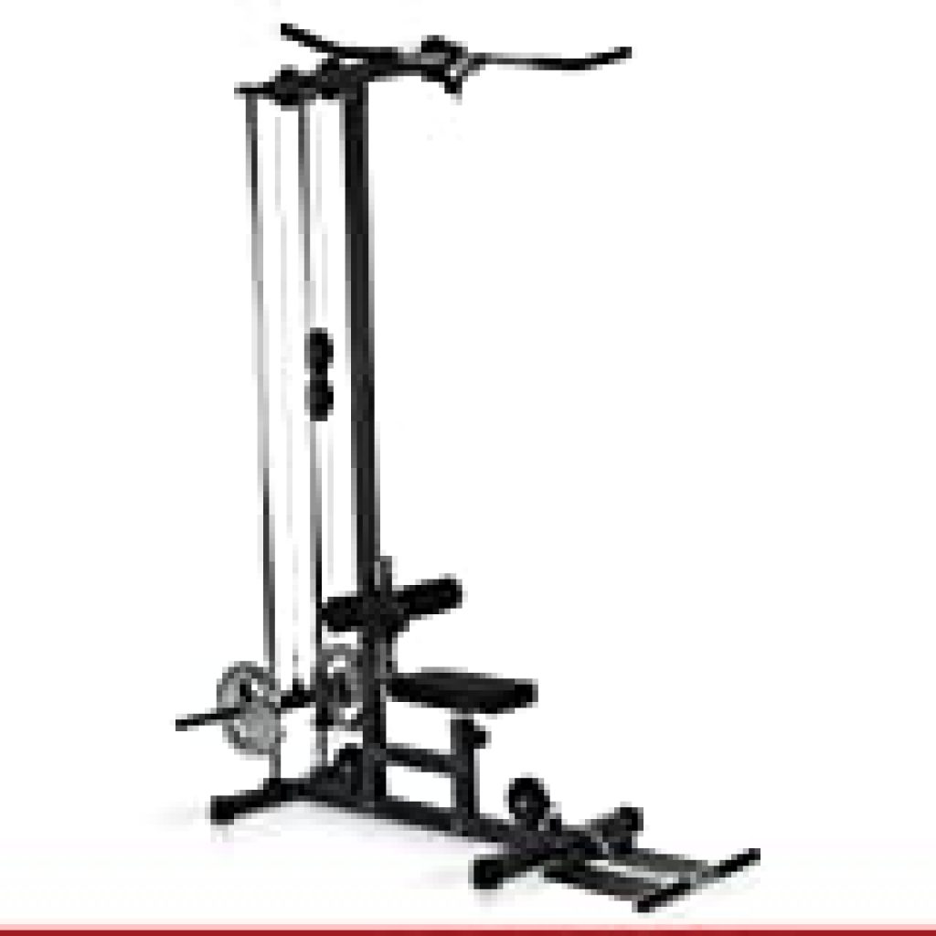 QWORK Barre De Traction Latérale 85 Cm – Poignée Musculation Large, Acier + EVA, Charge 150 Kg